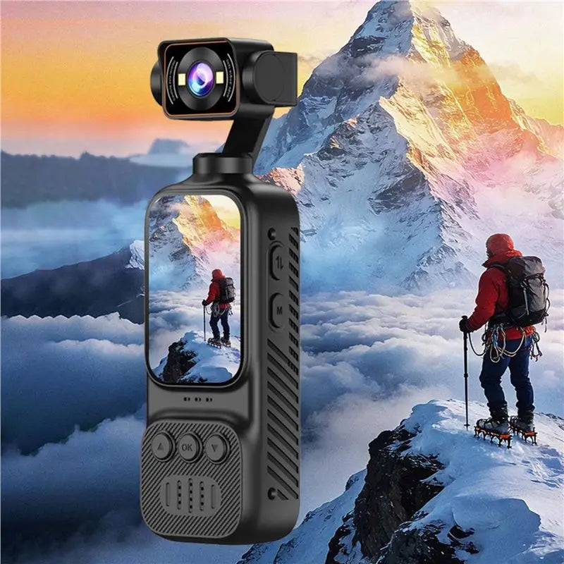 AAAEL-2K Full HD Action Camera Rotatable Direction Night Vision Sports Camera Handheld Pocket Wifi Bike Vlog Recording