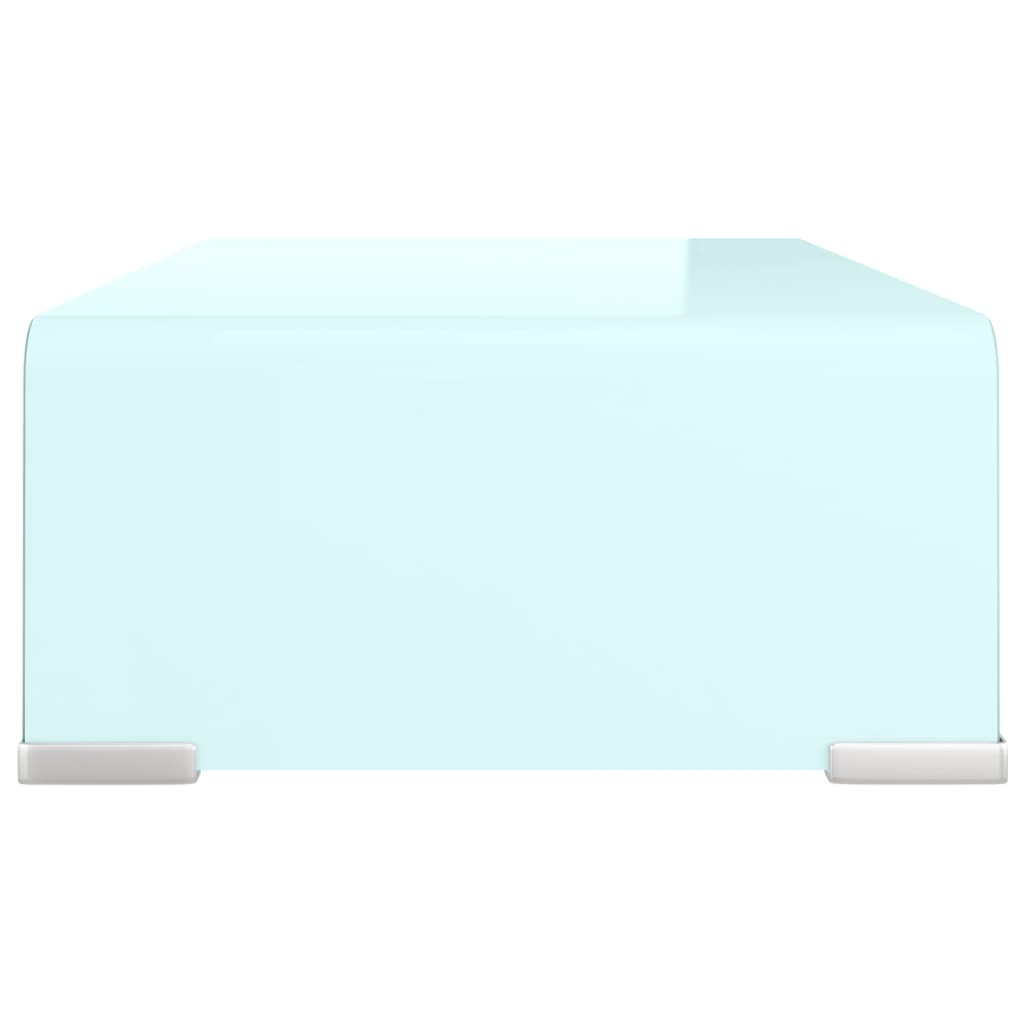 NNEVL TV Stand/Monitor Riser Glass Green 40x25x11 cm