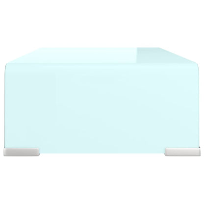 NNEVL TV Stand/Monitor Riser Glass Green 40x25x11 cm