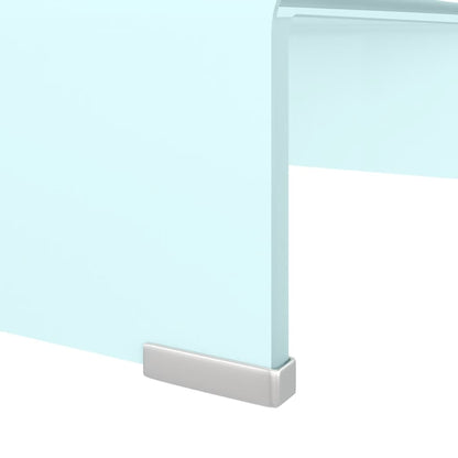 NNEVL TV Stand/Monitor Riser Glass Green 40x25x11 cm