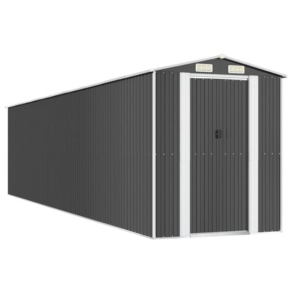 NNEVL Garden Shed Anthracite 192x855x223 cm Galvanised Steel