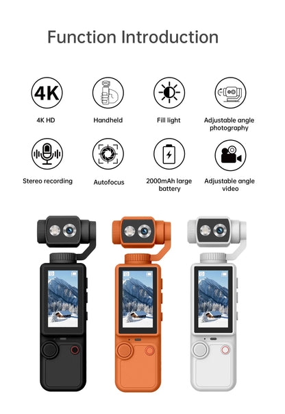 Mini 4K Sports Action Camera Waterproof Anti Shake Wide Angle Lens Handheld Camcorder For Outdoor Diving Cycling Skiing Travel P