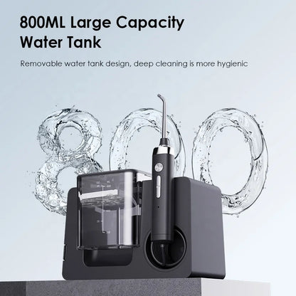 800ML Countertop Dental Irrigator Hotel Household Use Electric Water Flosser IPX7 Waterproof 3 Modes 10 Pressure Levels Oral