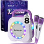 Purple Kids Bluetooth Karaoke Machine with 2 Microphone