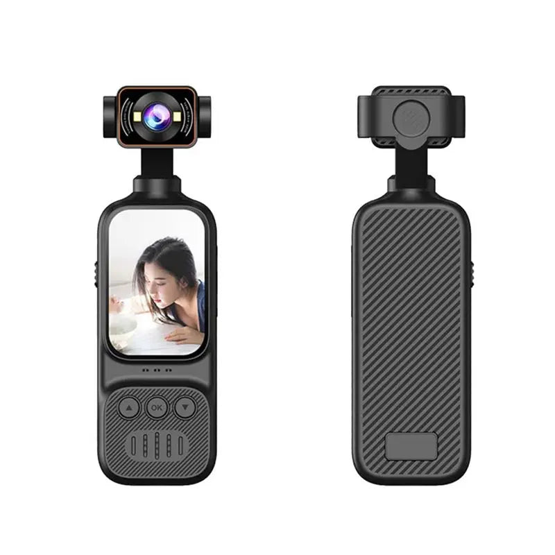 AAAEL-2K Full HD Action Camera Rotatable Direction Night Vision Sports Camera Handheld Pocket Wifi Bike Vlog Recording