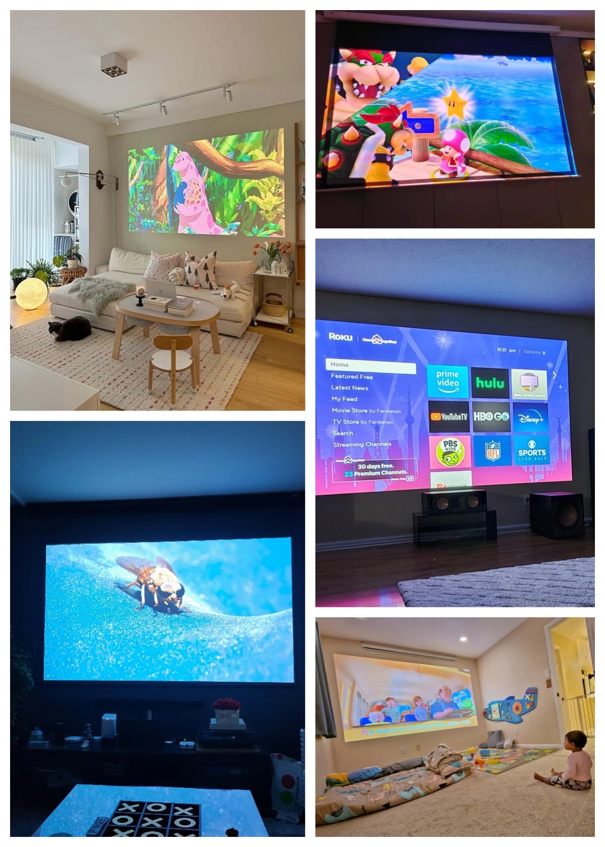 S7+ 4K Ultra HD Projector Video Movies 4000 ANSI Google TV Home Theater Android 14 Auto Focus Smart TV Beam Projectors Daytime