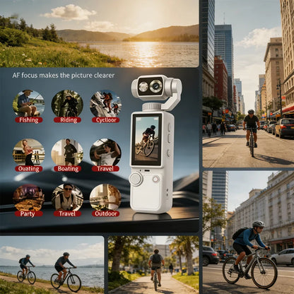 Mini 4K Sports Action Camera Waterproof Anti Shake Wide Angle Lens Handheld Camcorder For Outdoor Diving Cycling Skiing Travel P