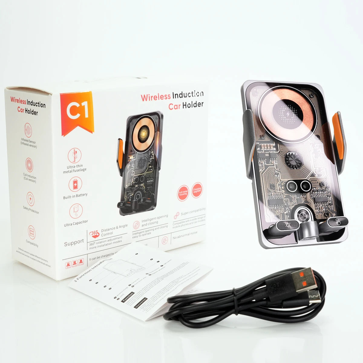 RHD LHD For Toyota Rav4 2026 2027 Dual Car Phone Holder Screen Fixed Clip Wireless Charger Phone Mount Qi Phone Charger Mount