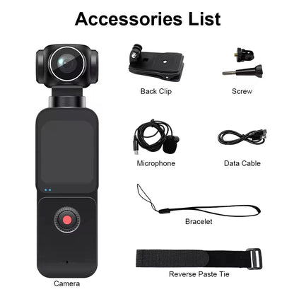 ANSVICAM 5K Action Camera Anti-shake Pocket Vlogging Cam  270° Auto Rotative 4K 60FPS Sports DV Portable Digital Video Recorder