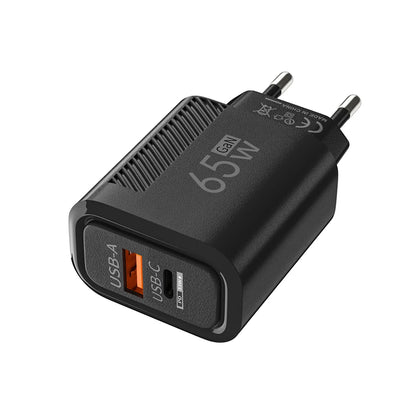 PD 65W USB C Charger GaN Fast Charging Wall Charger For iPhone Samsung Xiaomi Quick Charge EU Plug US Plug Phone Charger Adapter