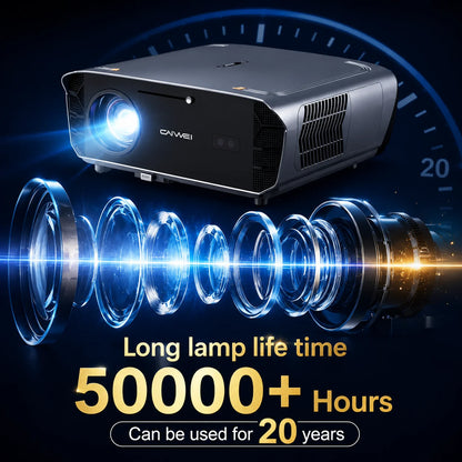 S7+ 4K Ultra HD Projector Video Movies 4000 ANSI Google TV Home Theater Android 14 Auto Focus Smart TV Beam Projectors Daytime