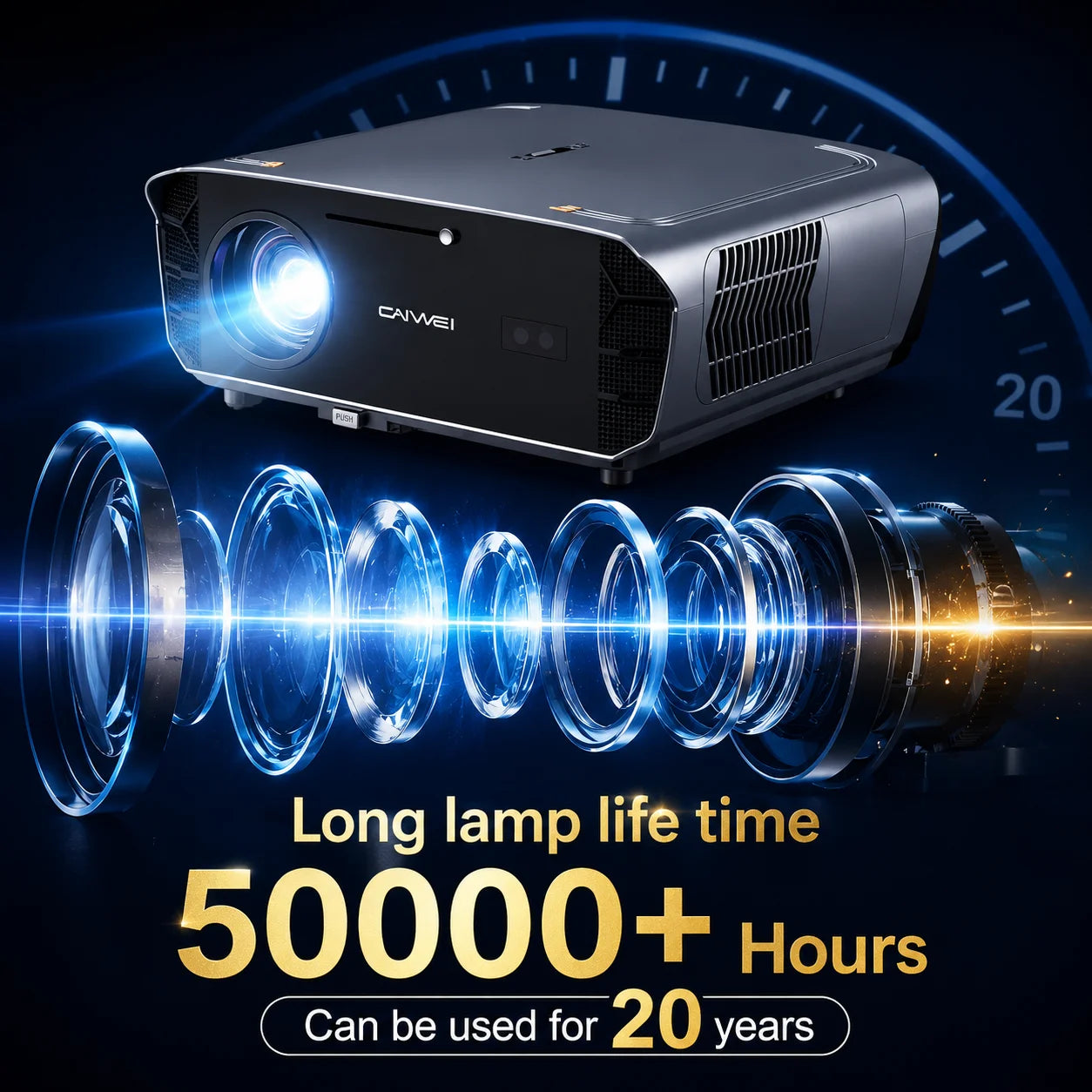 S7+ 4K Ultra HD Projector Video Movies 4000 ANSI Google TV Home Theater Android 14 Auto Focus Smart TV Beam Projectors Daytime