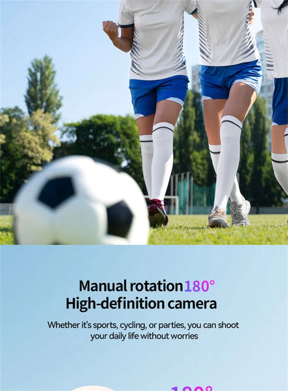 1080P 100W Sports Camera Equipped With A 1.9-inch CMOS Sensor USB Charging 180° Rotation 1000mAh Portable Multifunctional Camera