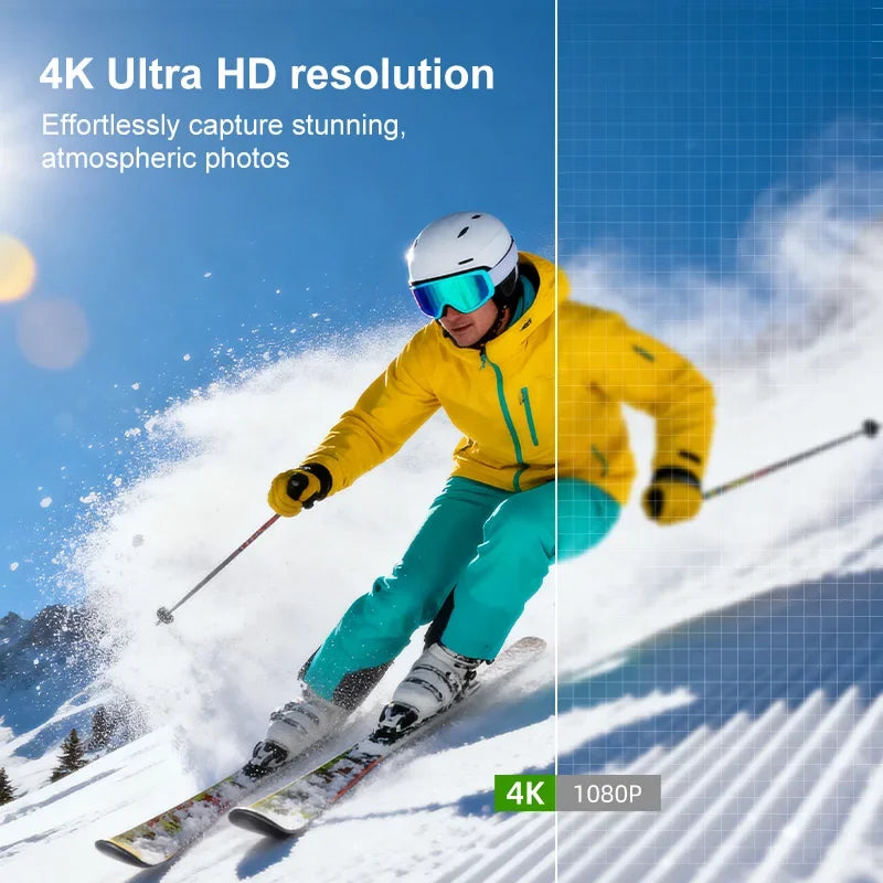 4K Wifi Pocket Vlogging Camera with 330° Auto-Tracking Face Gimbal Stabilizer Touch Screen Sports DV Bodycam for  Outdoor Vlog
