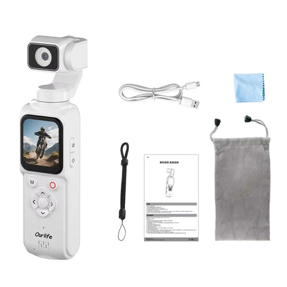 ANSVICAM 4K Wifi Pocket Vlogging Camera 330° Auto Rotatable Touch Screen Sports DV Bodycam Face Tracking Portable Action Cameras