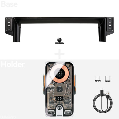 RHD LHD For Toyota Rav4 2026 2027 Dual Car Phone Holder Screen Fixed Clip Wireless Charger Phone Mount Qi Phone Charger Mount