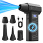 X3T Electric Air Duster, High Speed Turbo Fan with LED Light, Multi-use Cordless Blower and Vacuum Combo for Car Cleaning & Home