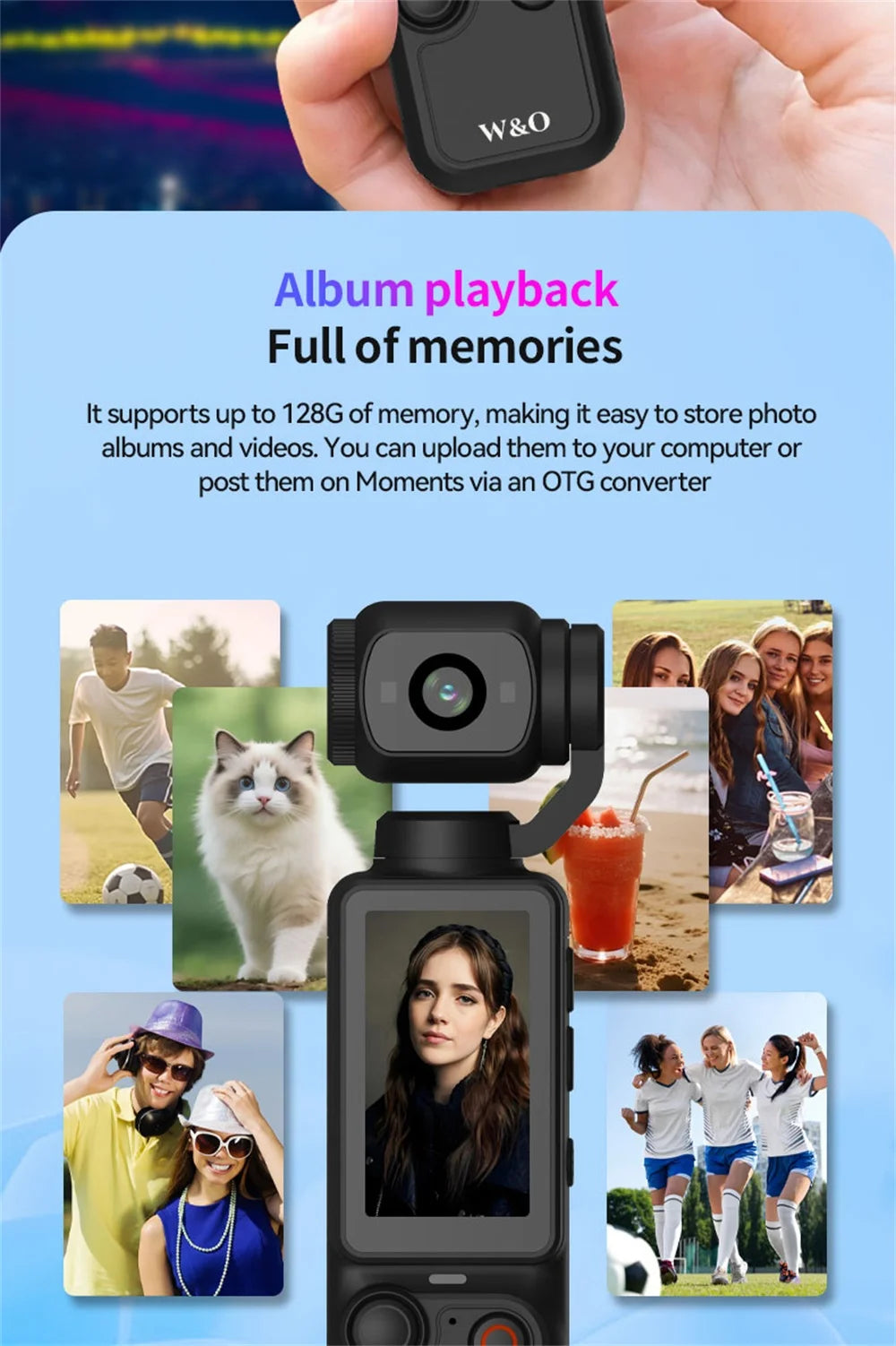1080P 100W Sports Camera Equipped With A 1.9-inch CMOS Sensor USB Charging 180° Rotation 1000mAh Portable Multifunctional Camera