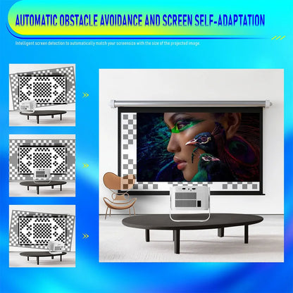 Velec 1100ANSI HY450 Max Auto Focus Beam Projector 8K 1080P Android 14 Voice Control BT5.4 Auto Offset Home Theater For Outdoor