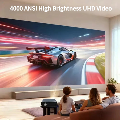 S7+ 4K Ultra HD Projector Video Movies 4000 ANSI Google TV Home Theater Android 14 Auto Focus Smart TV Beam Projectors Daytime