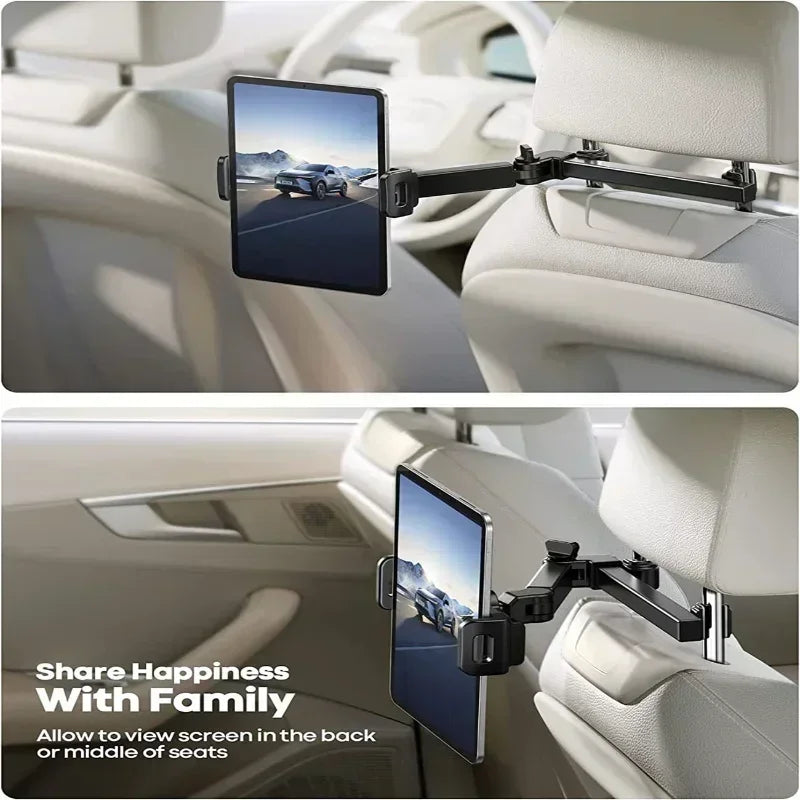Car Tablet Holder Back Seat Headrest Mount For IPad Air Pro 4-13 Inch 360 Rotation Rear Pillow Phone Clamp Stand Universal