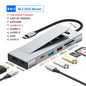 8-in-1 USB 3.2 Hub With Disk Storage Function Multi Adapter Card Reader Type C to HDMI-Compatible Splitter For Laptops Macbook