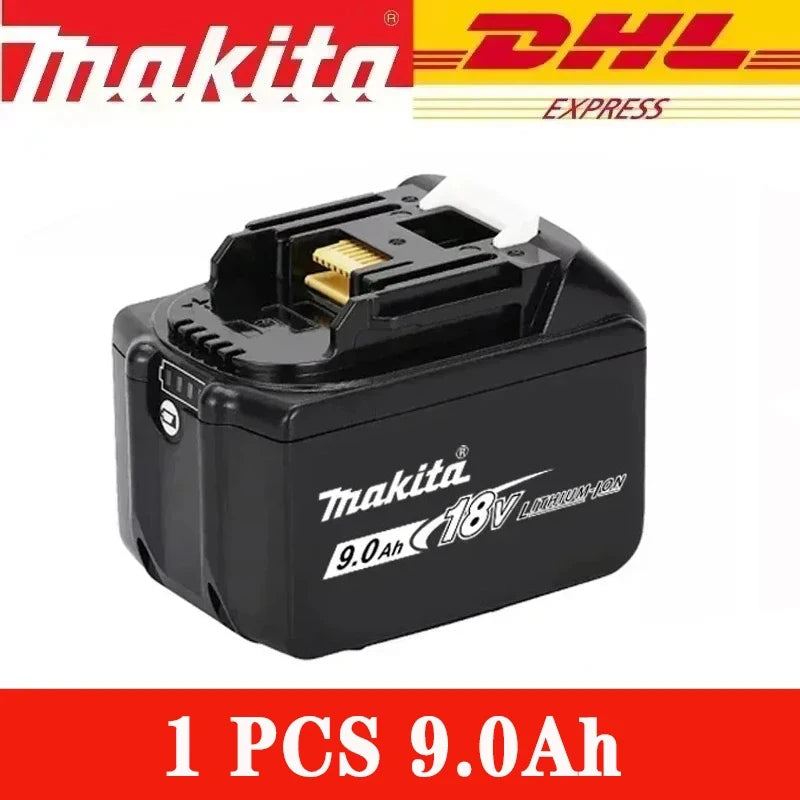 100% Original Makita 18V 5Ah 6Ah 9Ah Lithium Battery & Charger, Replacement Battery for DDF487 Cordless Impact Drill