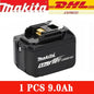 100% Original Makita 18V 5Ah 6Ah 9Ah Lithium Battery & Charger, Replacement Battery for DDF487 Cordless Impact Drill