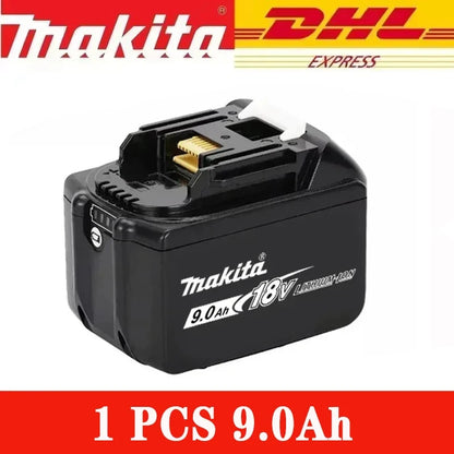 100% Original Makita 18V 5Ah 6Ah 9Ah Lithium Battery & Charger, Replacement Battery for DDF487 Cordless Impact Drill