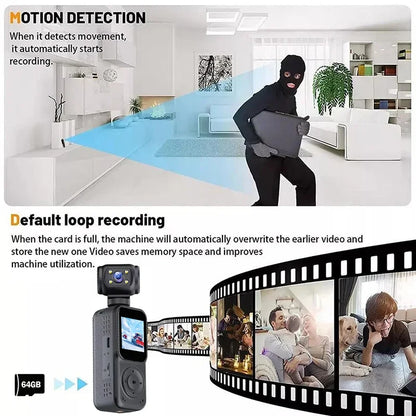 NEW 1440P QHD Display 2K Handheld Sports Pocket Camera 270° Rotatable WIFI Control Video Recorder WIFI Control Motion Camera