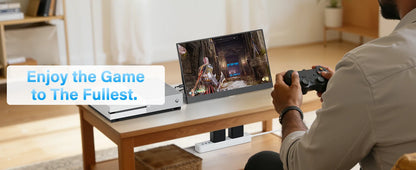 Amoudo 15.6 Inch Portable Monitor 1920x1080P  Extend Display IPS LCD Panel Penhole Stand VESA USBC Mini HDMI Mobile Display