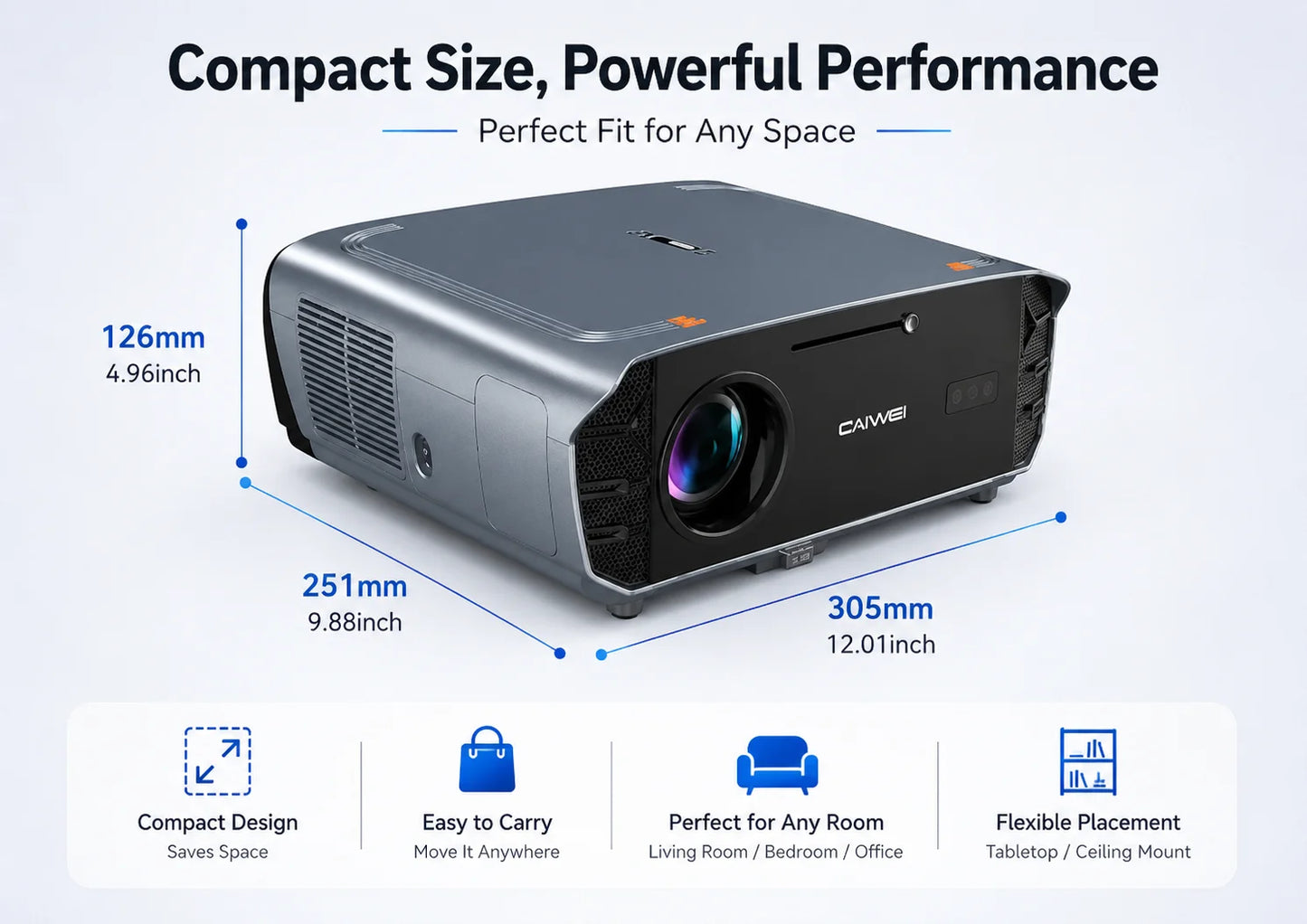 S7+ 4K Ultra HD Projector Video Movies 4000 ANSI Google TV Home Theater Android 14 Auto Focus Smart TV Beam Projectors Daytime