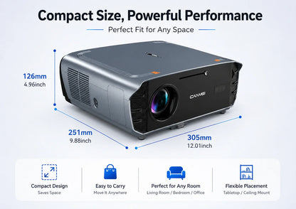 S7+ 4K Ultra HD Projector Video Movies 4000 ANSI Google TV Home Theater Android 14 Auto Focus Smart TV Beam Projectors Daytime