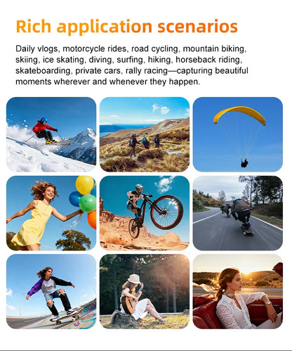 Ourlife 4K Action Camera 330° Face Tracking Gimbal Stabilizer 1.72 Inch Touch Screen 64MP Pocket Digital Camera WiFi Sports Cam