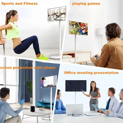 32 27 Inch Android Smart LED Touch Screen Portable Mini TV FHD 1080p CE Certified Built-in Battery Television for Home Shop