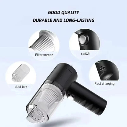 2900000 PA Car Vacuum Cleaner USB Charging Powerful 4 in1 Clean Machine Wireless Blowing Suction Portable Vacuum Cleaner 2026