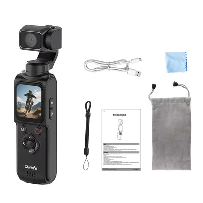 ANSVICAM 4K Wifi Pocket Vlogging Camera 330° Auto Rotatable Touch Screen Sports DV Bodycam Face Tracking Portable Action Cameras