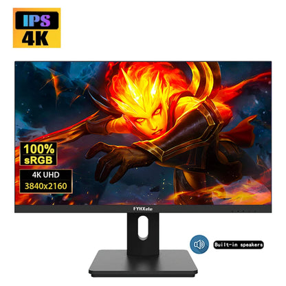 FYHXele 27"  4K Computer Monitor IPS Elevating and Rotating Gaming Screen PC Monitor 1ms Fast Response 100%sRGB Game Monitors