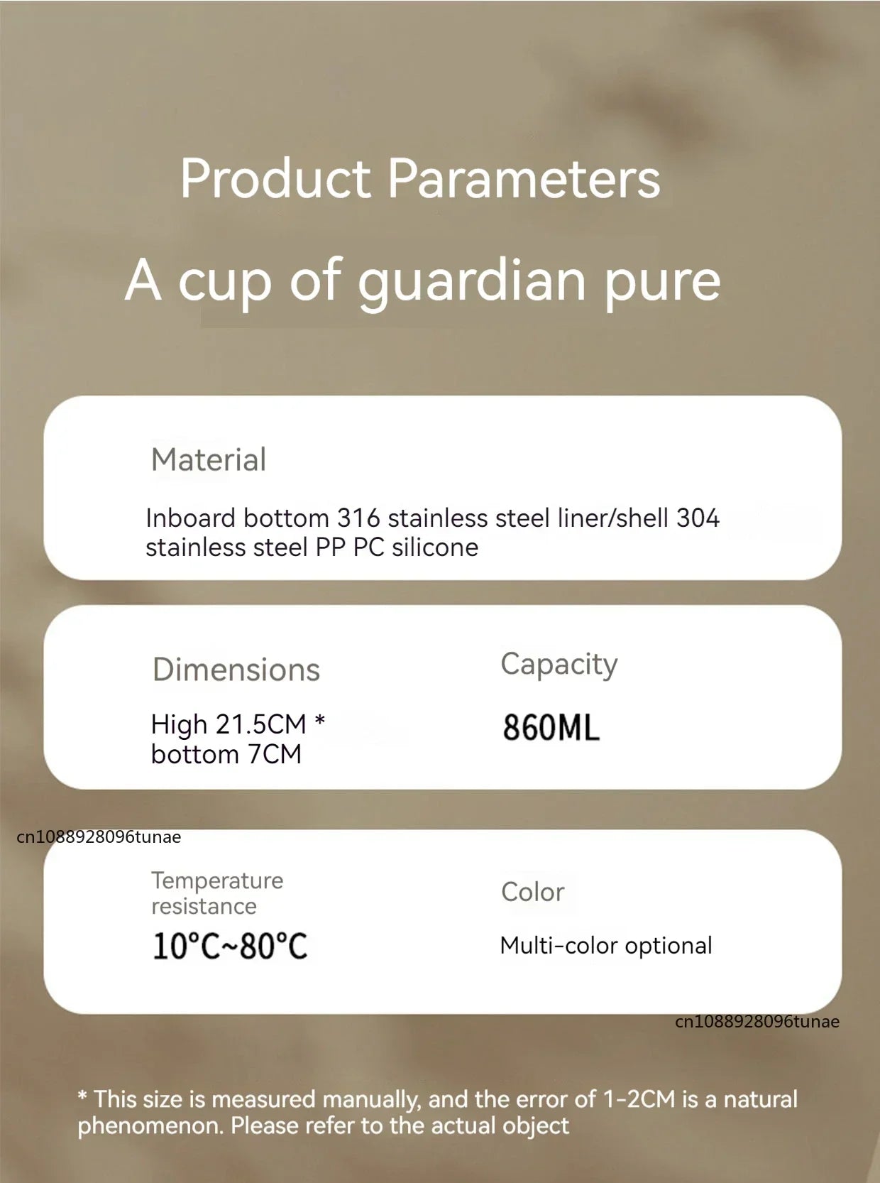 860ML Stainless Steel Thermo Bottle Large Capacity Coffee Cup Sport Insulated Cup Portable Tumbler Vacuum Flasks Car Thermal Cup