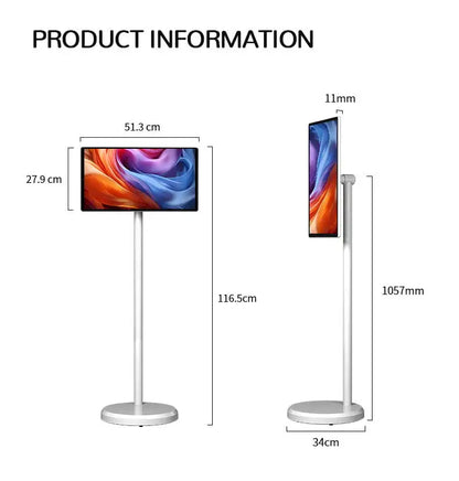 Smart Tv Television 21.5 Inch LED Tv with Android WiFi Rotate Ips Touch Screen Portable Smart Tv for Work