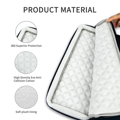 360° Protective Laptop Sleeve Bag for 13 14 15 16 inch MacBook Pro M4/M3/M2/M1 & Surface Laptop 7 13.8", Water-Resistant Case