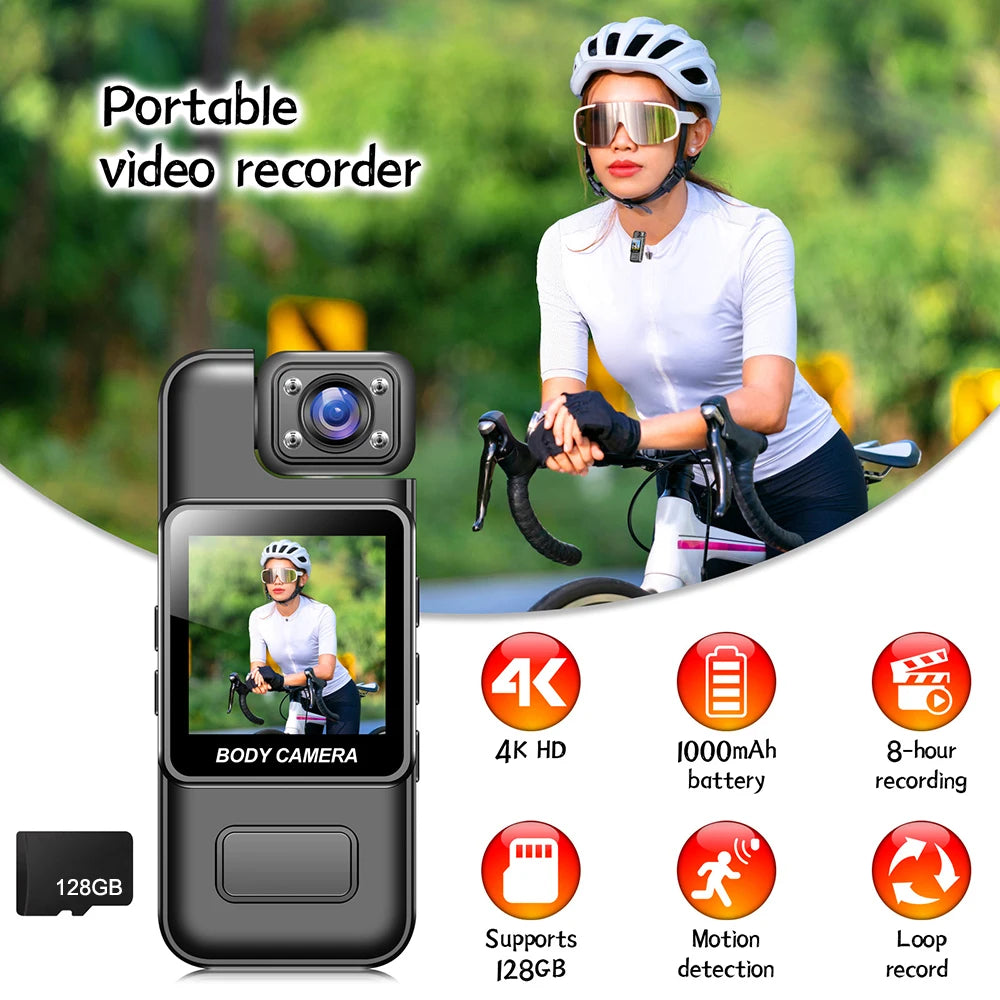 Ultra HD 4K WiFi Mini Camera Portable Digital Video Recorder Police BodyCam Infrared Night Vision Sports DV Riding Camcorder 카메라