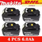 100% Original Makita 18V 5Ah 6Ah 9Ah Lithium Battery & Charger, Replacement Battery for DDF487 Cordless Impact Drill