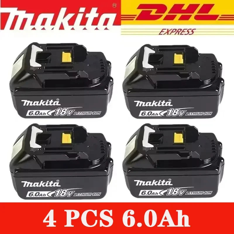 100% Original Makita 18V 5Ah 6Ah 9Ah Lithium Battery & Charger, Replacement Battery for DDF487 Cordless Impact Drill