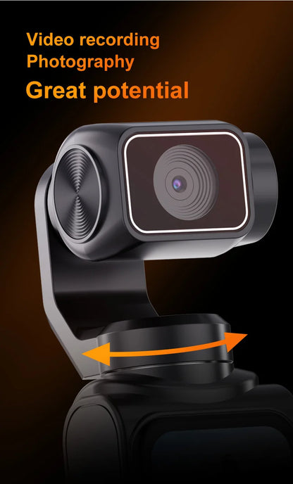 Ourlife 4K Action Camera 330° Face Tracking Gimbal Stabilizer 1.72 Inch Touch Screen 64MP Pocket Digital Camera WiFi Sports Cam
