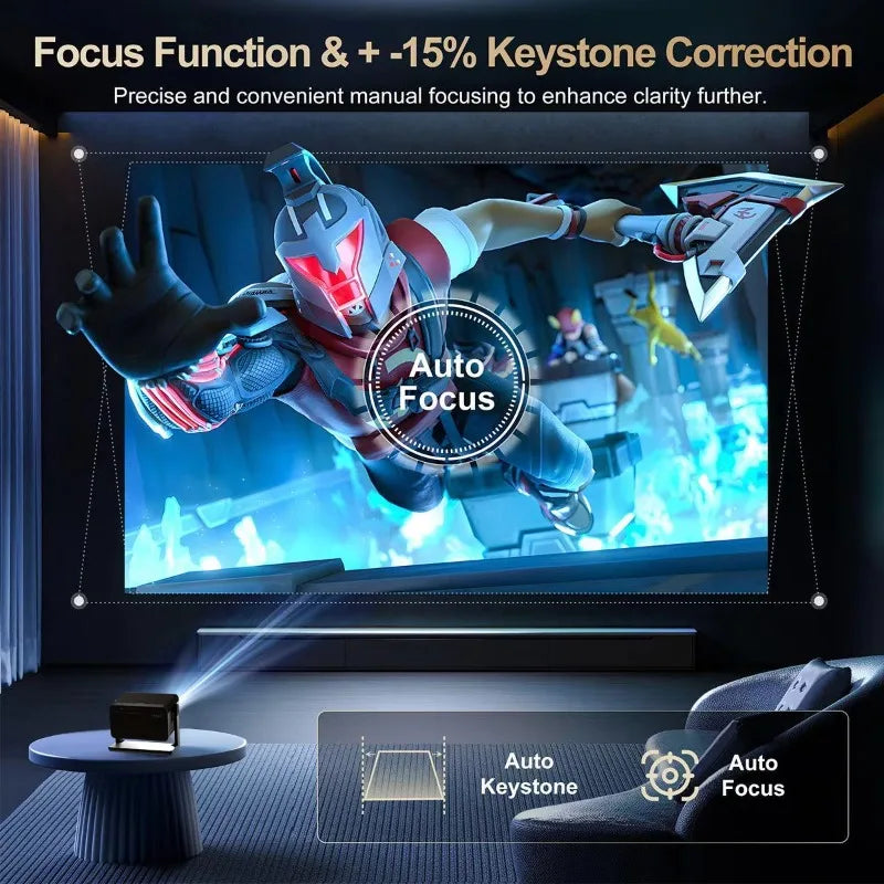 Hot Selling Auto Focus Android H3 Projector Home Theater Smart Tv Outdoor Projectors 4K Full Hd Mini Portable Video Proyector