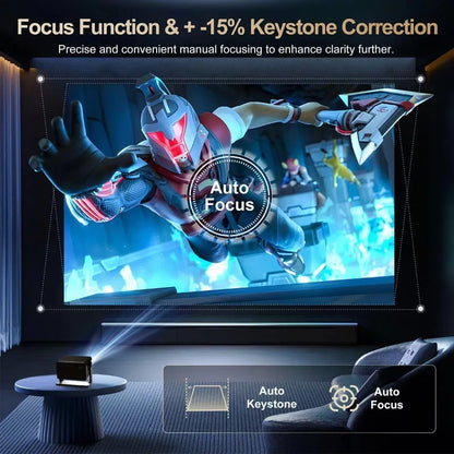 Hot Selling Auto Focus Android H3 Projector Home Theater Smart Tv Outdoor Projectors 4K Full Hd Mini Portable Video Proyector