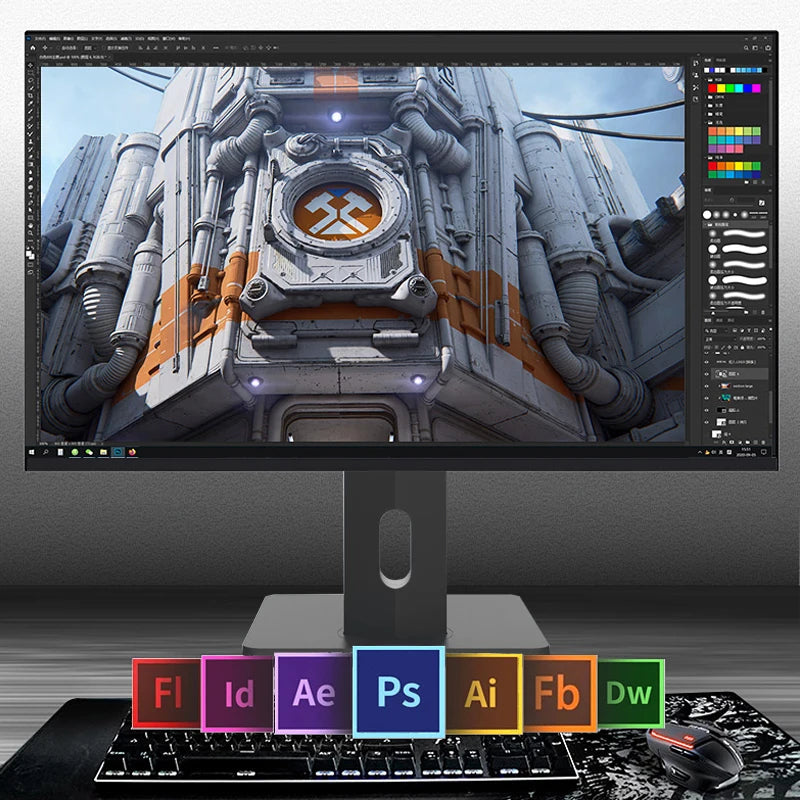 FYHXele 27"  4K Computer Monitor IPS Elevating and Rotating Gaming Screen PC Monitor 1ms Fast Response 100%sRGB Game Monitors