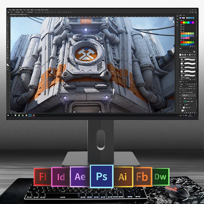 FYHXele 27"  4K Computer Monitor IPS Elevating and Rotating Gaming Screen PC Monitor 1ms Fast Response 100%sRGB Game Monitors