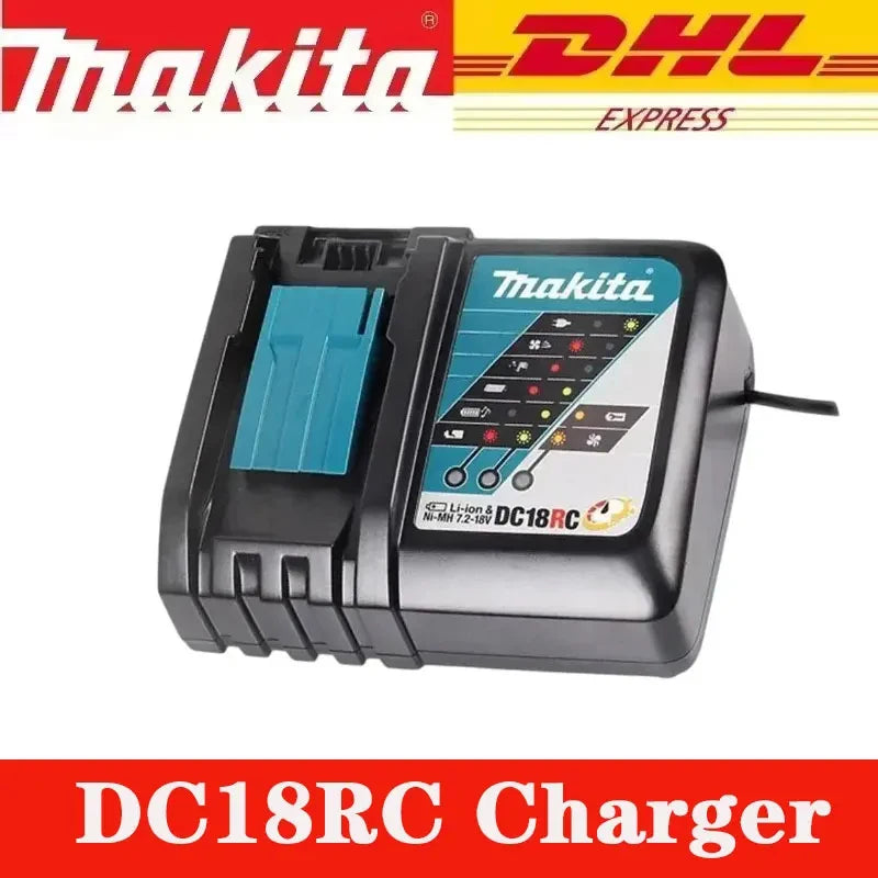 100% Original Makita 18V 5Ah 6Ah 9Ah Lithium Battery & Charger, Replacement Battery for DDF487 Cordless Impact Drill